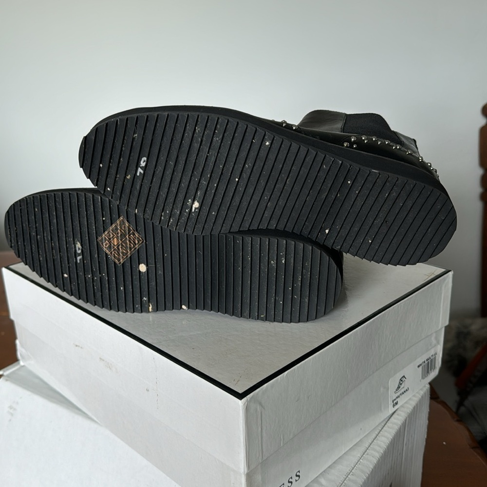 Michael Kors Sofia Flat Black Leather Studded Ank… - image 4